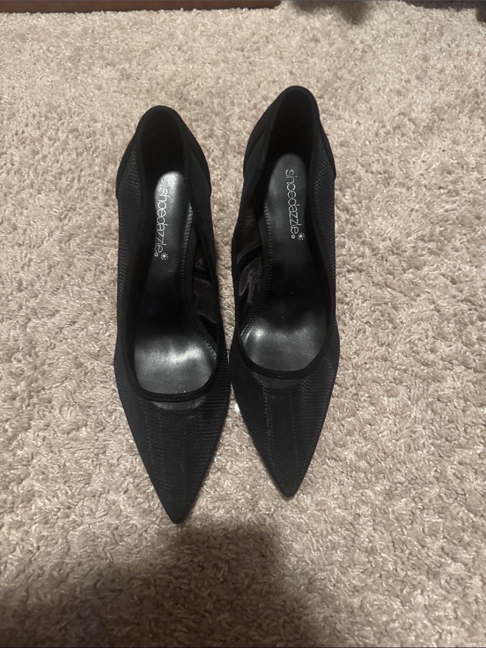 Shoe Dazzle Black Pointed Toe Stiletto Pumps